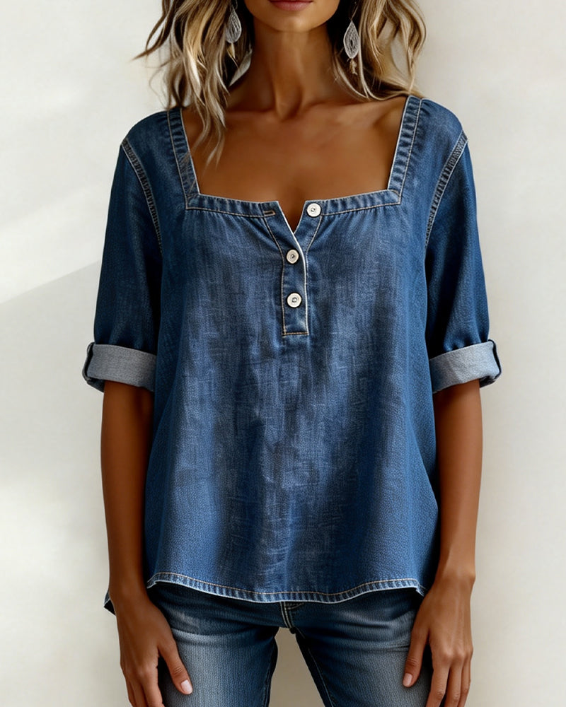Germaine | Chemise Denim Carrée