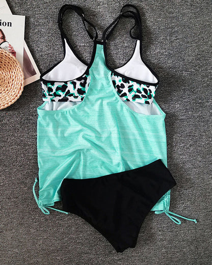 Ambre | Tankini léopard unicolore