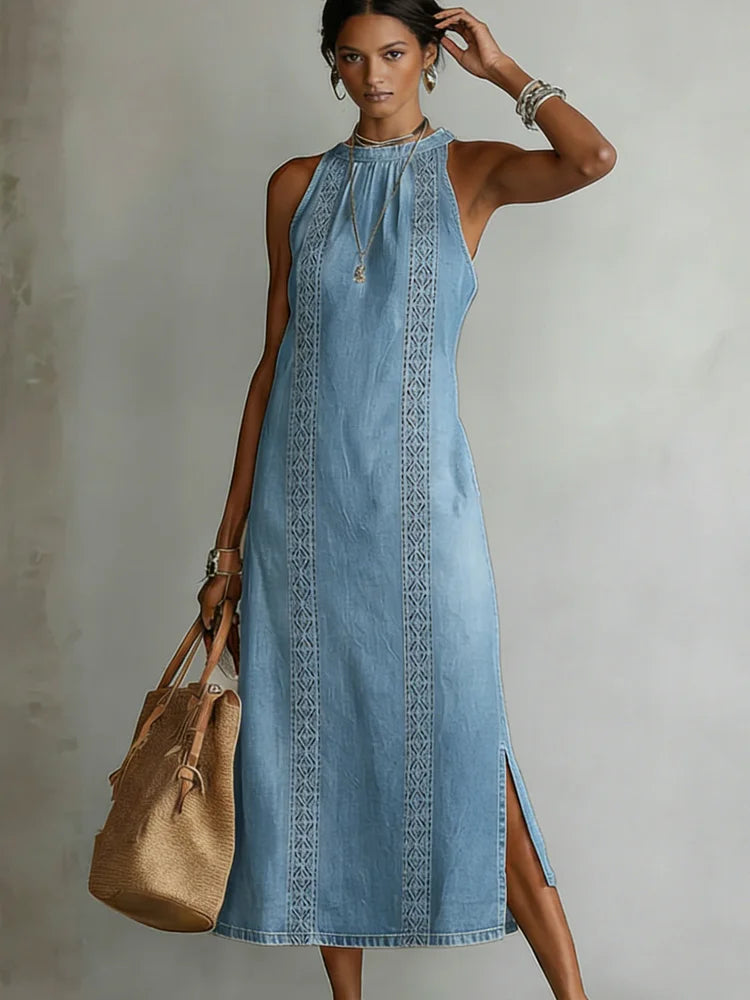 Fernande | Robe Denim Dentelle