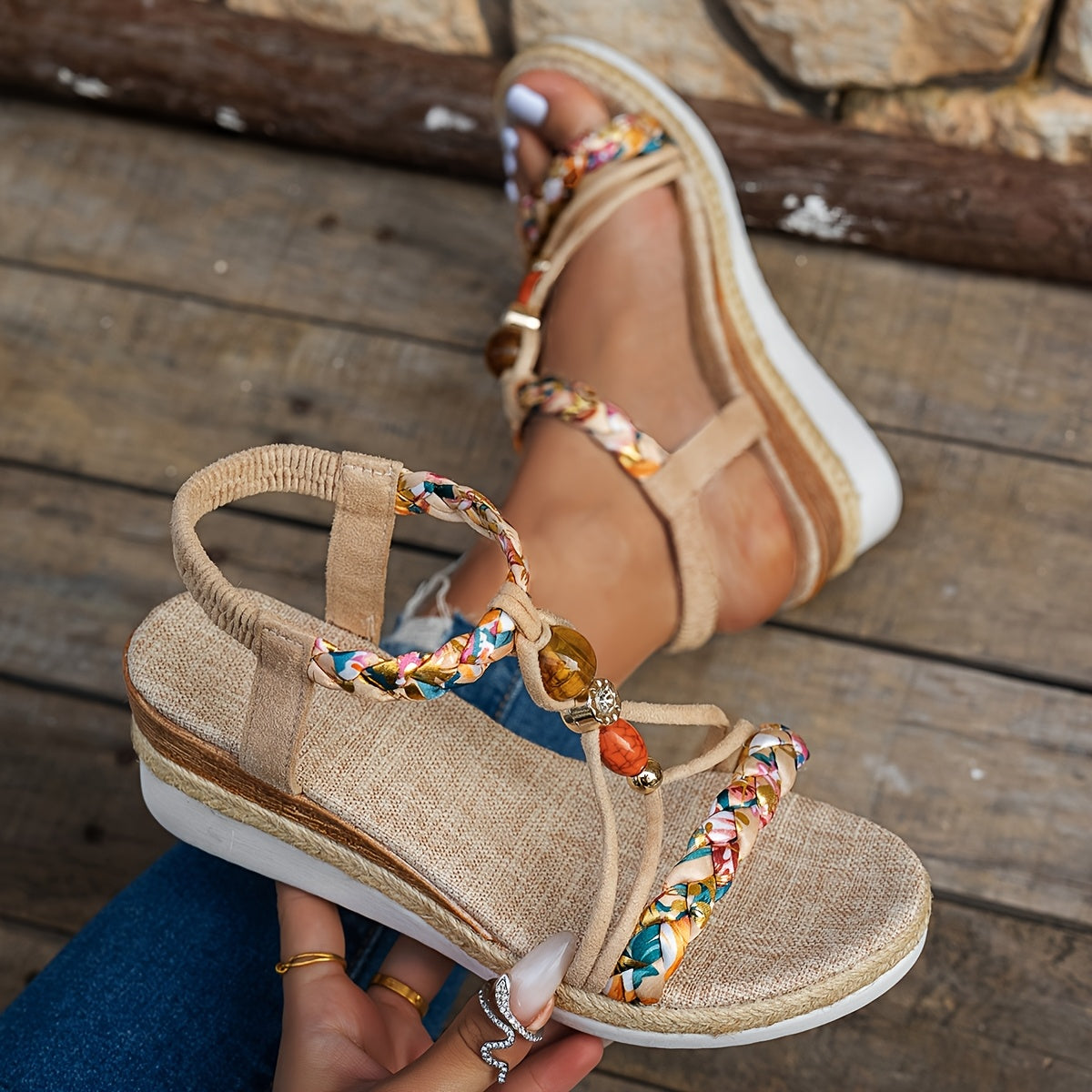 Odette | Sandales boho tressées