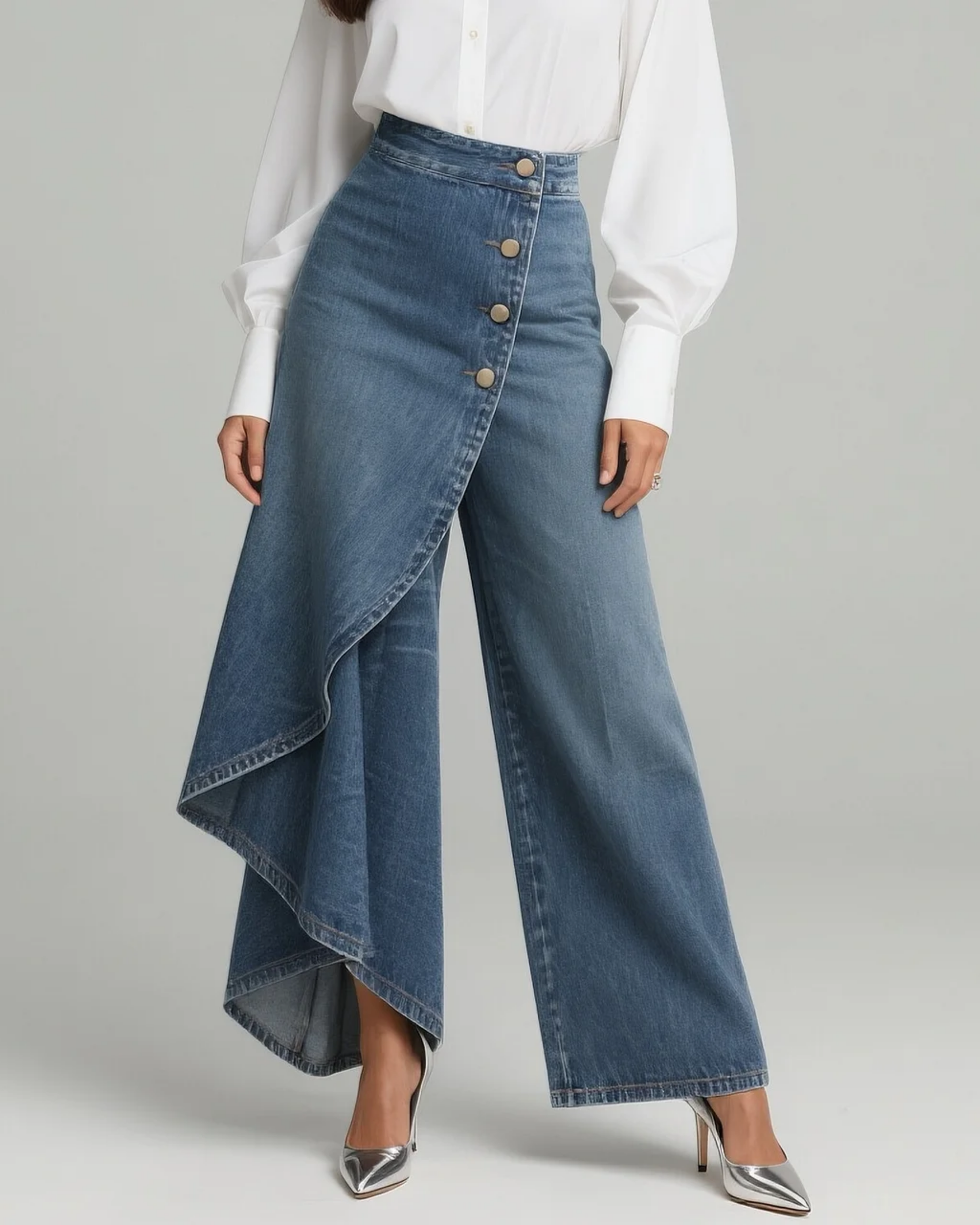 Marlène | Pantalon Denim Noué