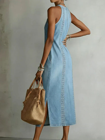 Fernande | Robe Denim Dentelle