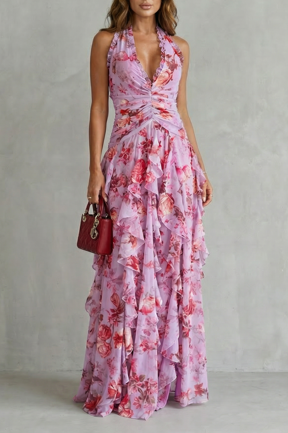 Valérie | Robe longue halter