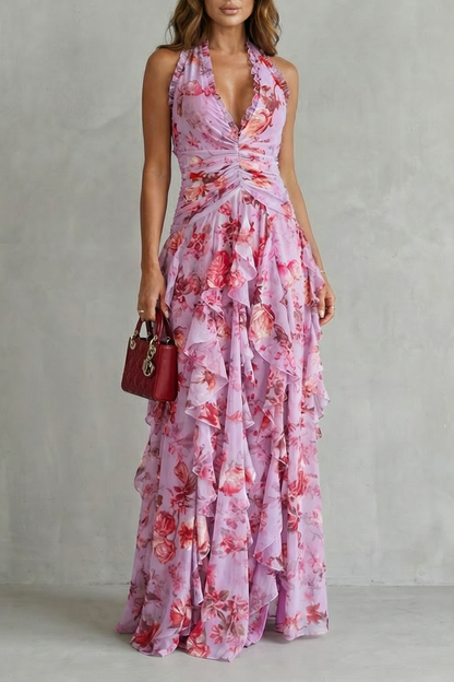 Valérie | Robe longue halter