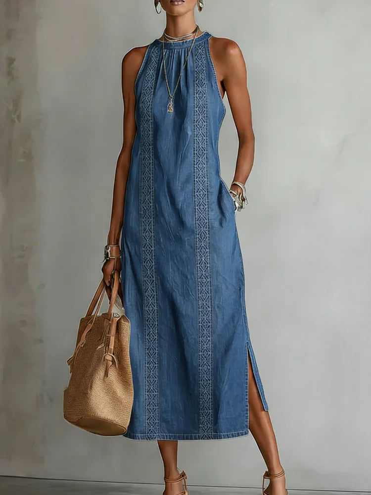 Fernande | Robe Denim Dentelle