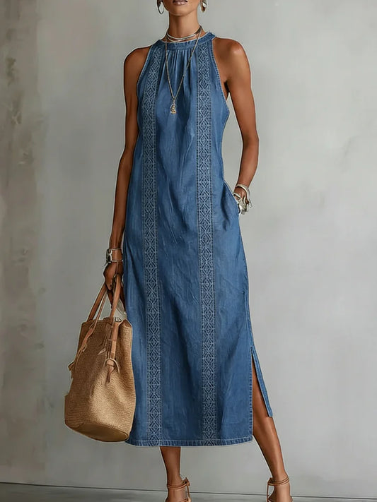 Fernande | Robe Denim Dentelle