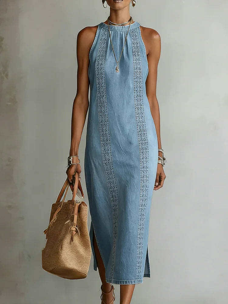 Fernande | Robe Denim Dentelle