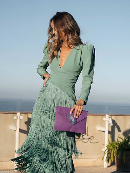 Thérèse | Robe longue frangée