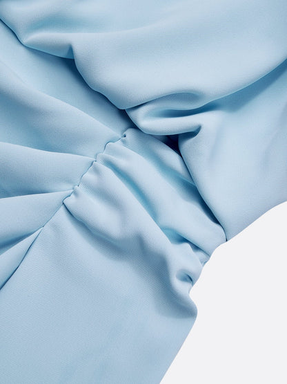 Clémence | Robe midi drapée