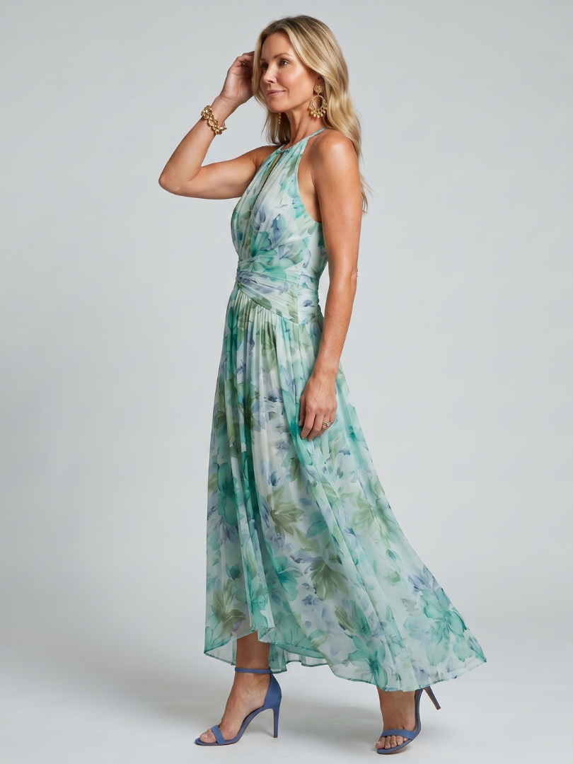 Geneviève | Robe midi plissée