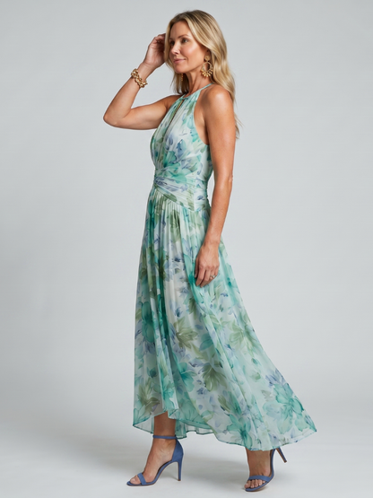 Geneviève | Robe midi plissée