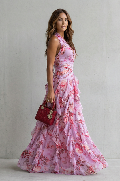 Valérie | Robe longue halter