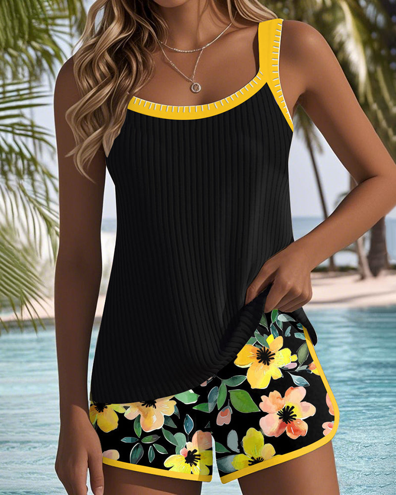 Inès | Tankini élégant bicolore