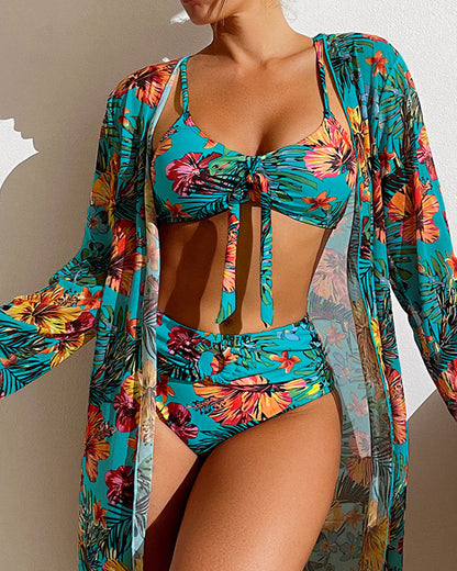 Rosalie | Bikini jupe fleurie