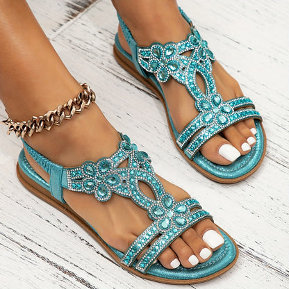 Michèle | Sandales cristal wedge