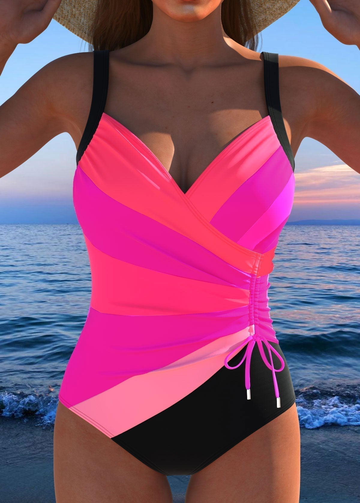 Céline | Maillot enveloppant imprimé