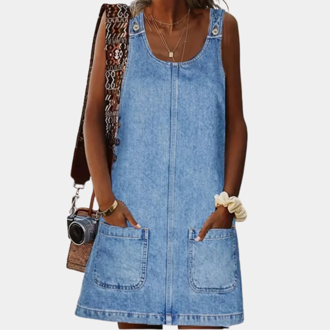 Clémentine | Robe Effet Denim