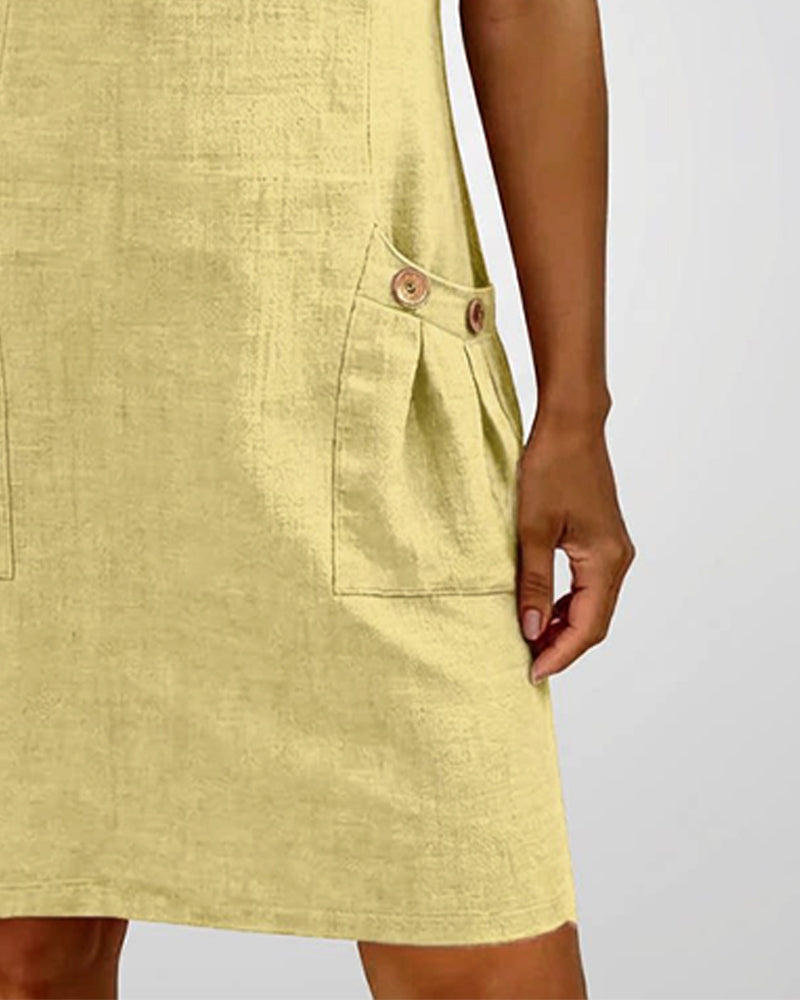 Valéria | Robe décontractée avec fermeture éclair et poches