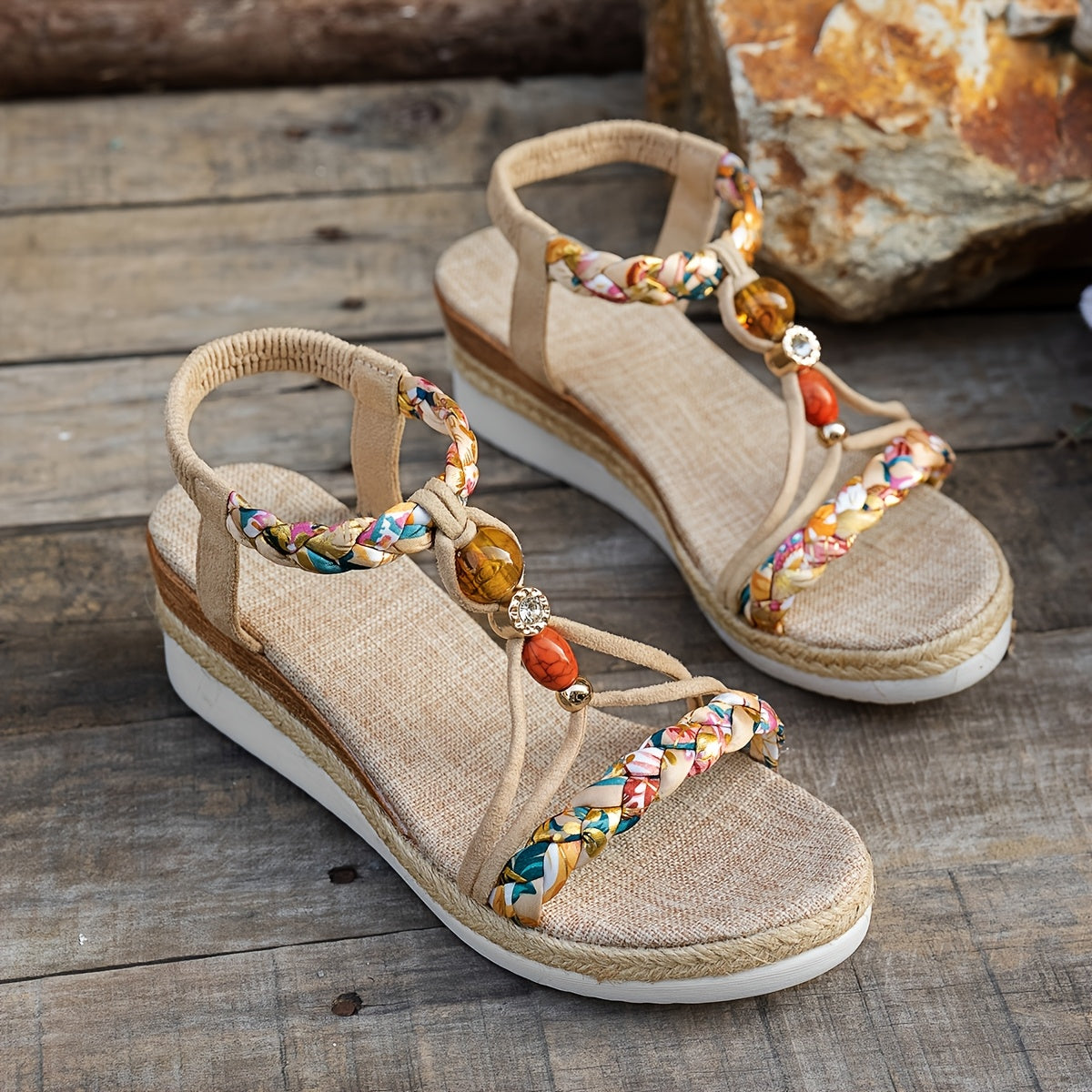 Odette | Sandales boho tressées