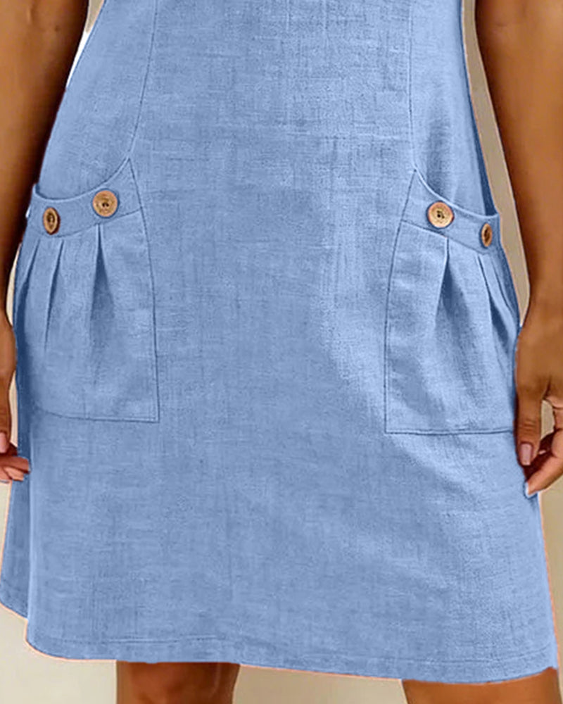 Valéria | Robe décontractée avec fermeture éclair et poches