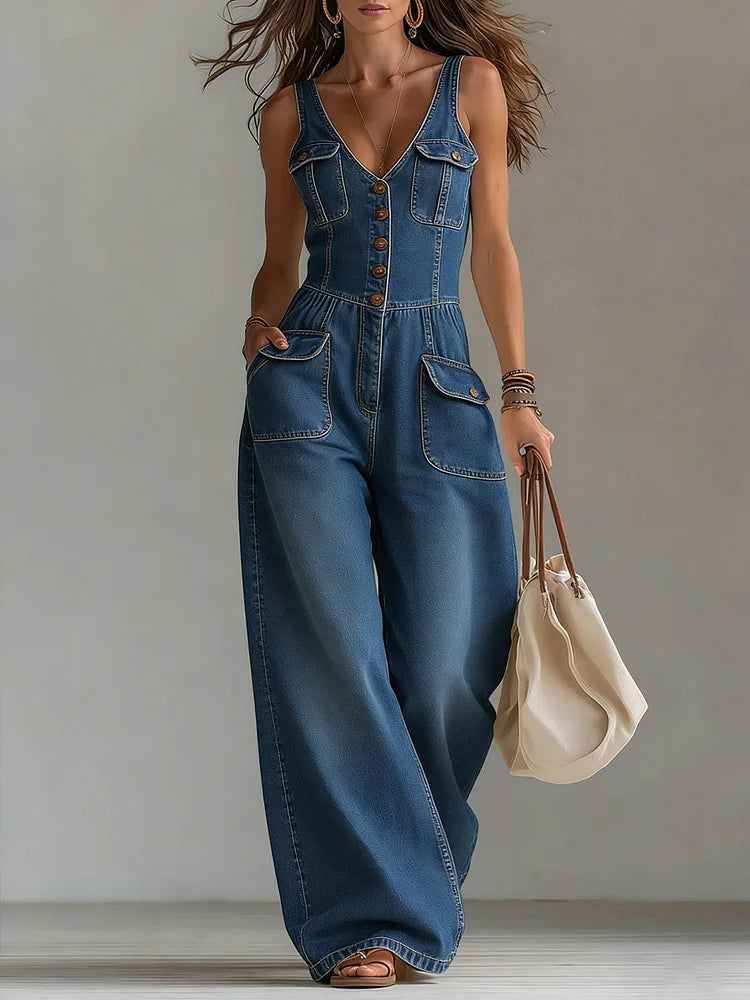 Paulette | Combinaison Denim Large