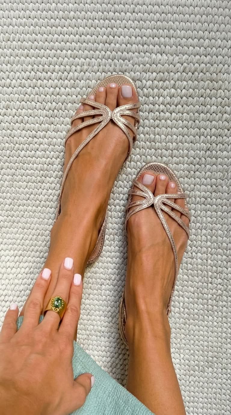 Chloé | Sandales Dorées Élégance Estivale
