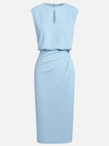 Clémence | Robe midi drapée