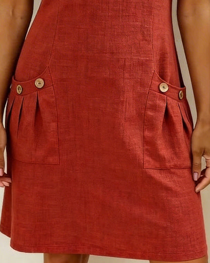 Valéria | Robe décontractée avec fermeture éclair et poches