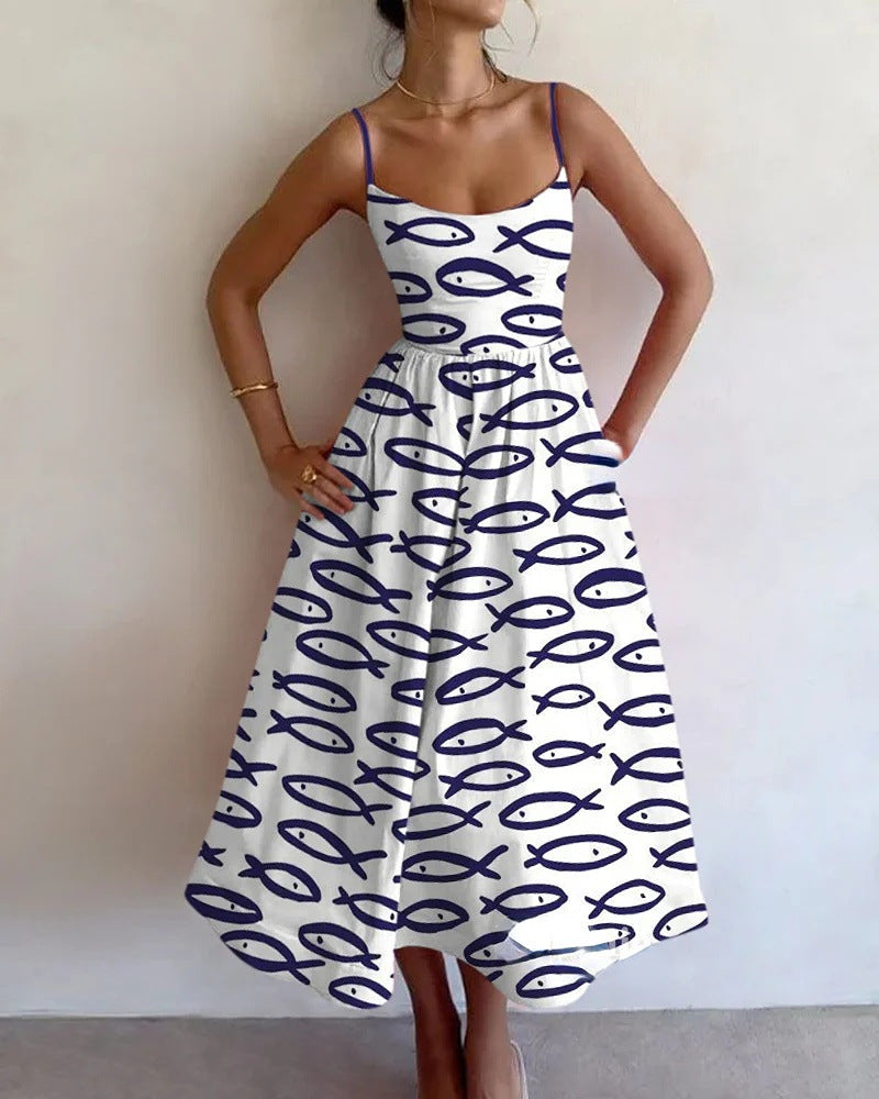 Guillemette | Robe Imprimée Côtière