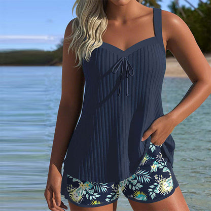 Manon | Tankini rayé bicolore