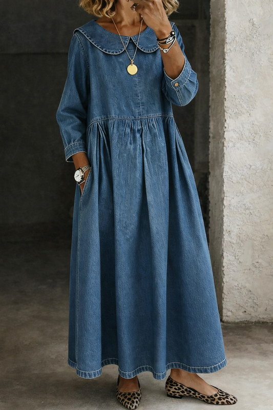 Louisette | Robe Denim Romantique