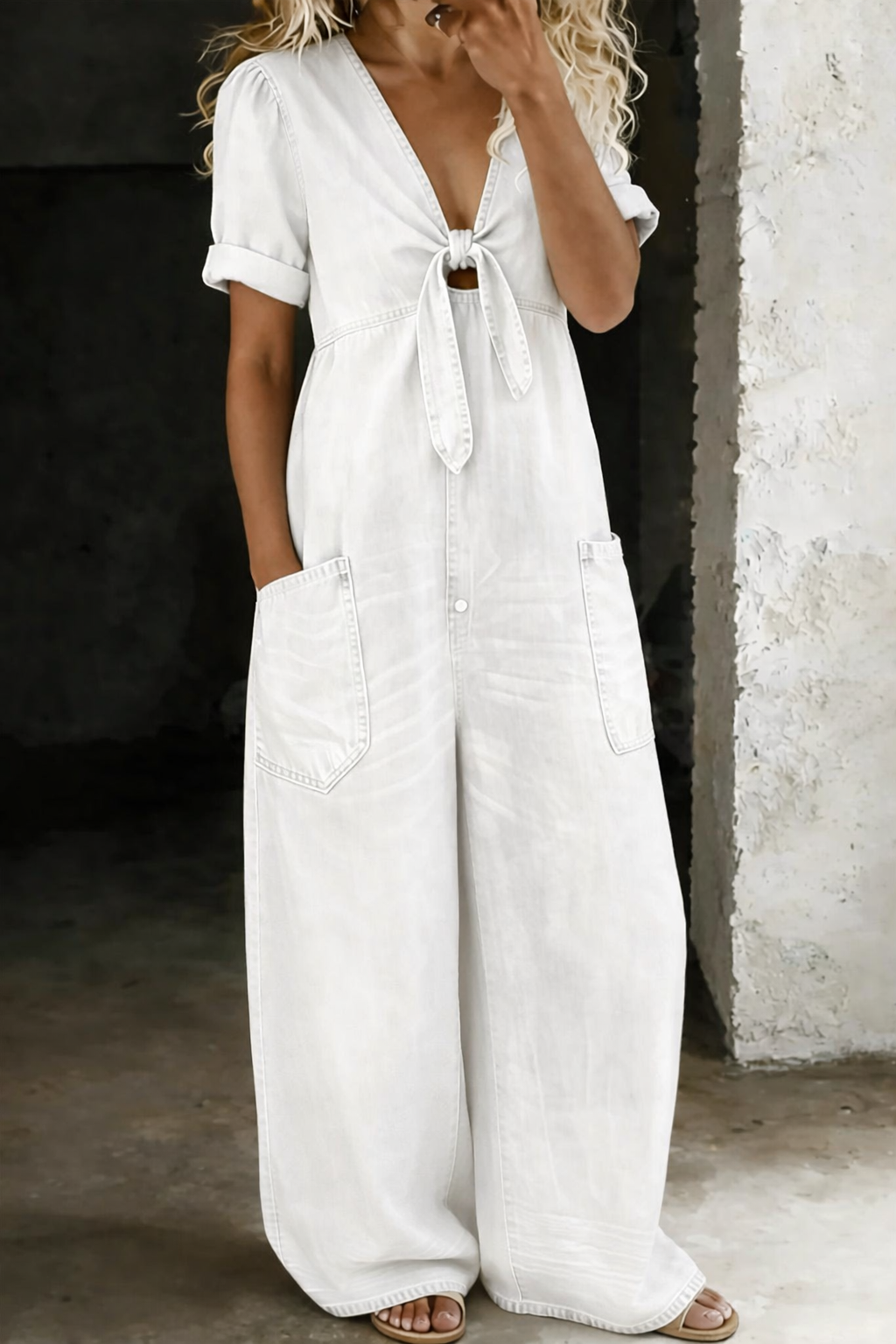 Josette | Combinaison Denim Élégante