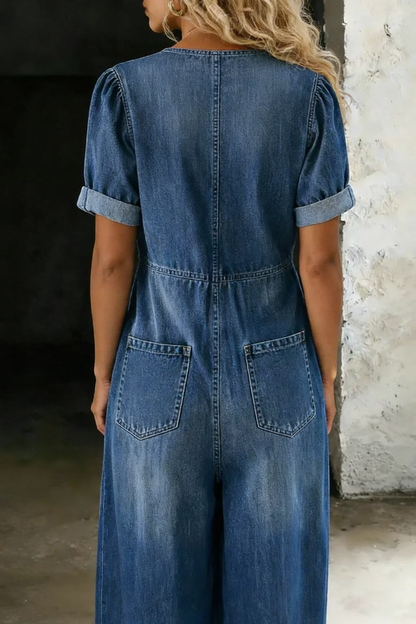 Josette | Combinaison Denim Élégante