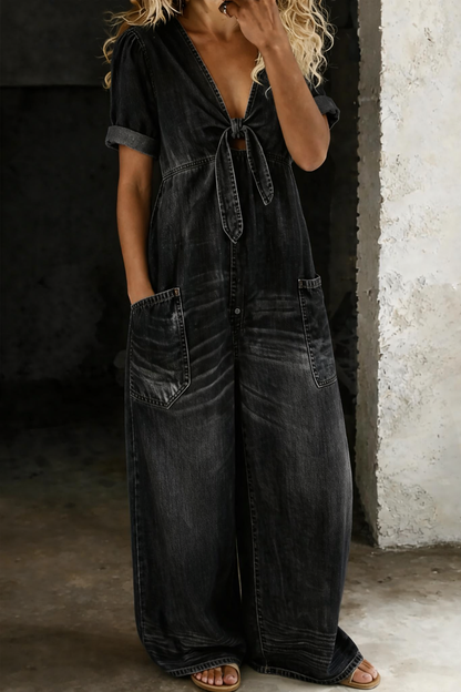 Josette | Combinaison Denim Élégante