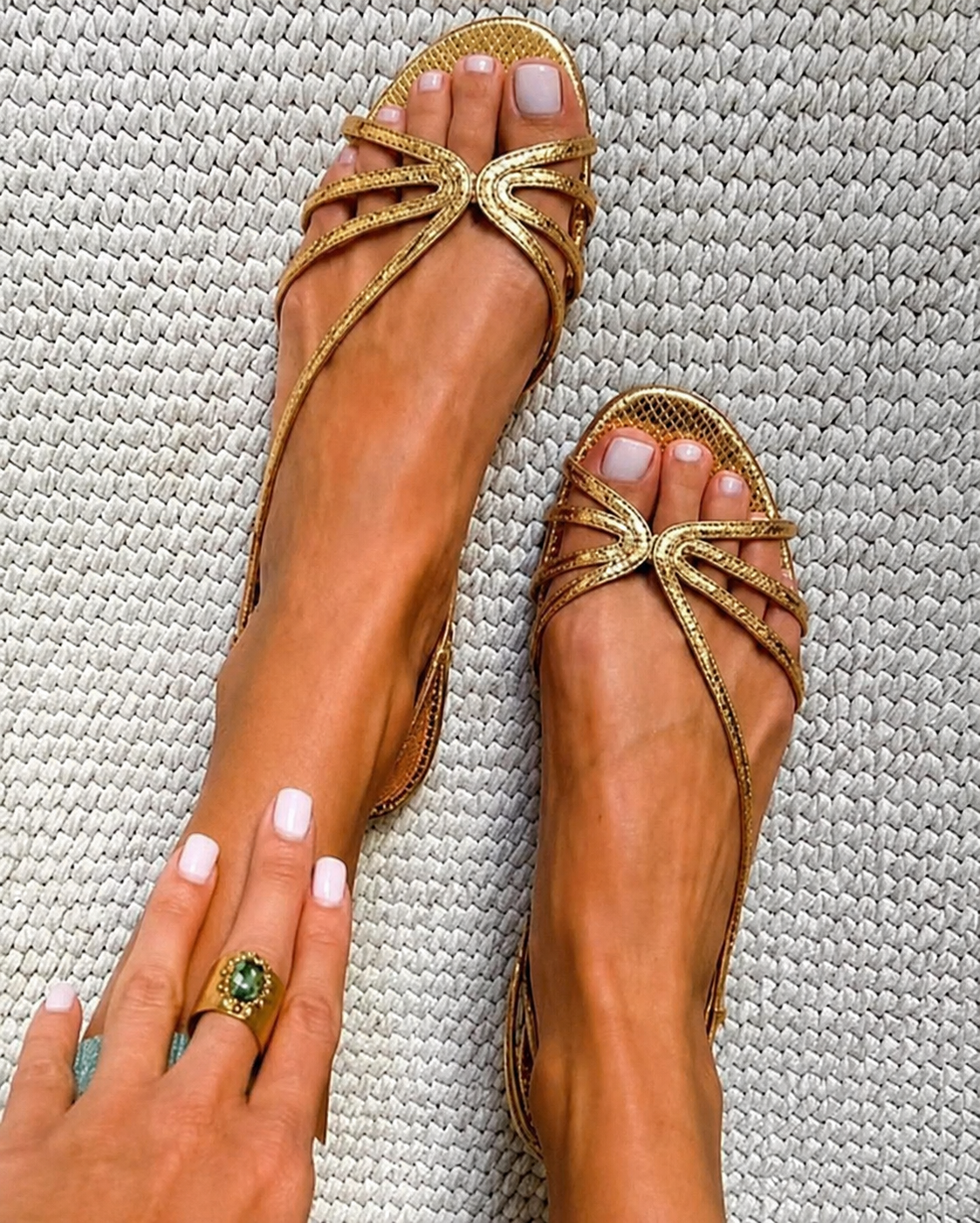Chloé | Sandales Dorées Élégance Estivale
