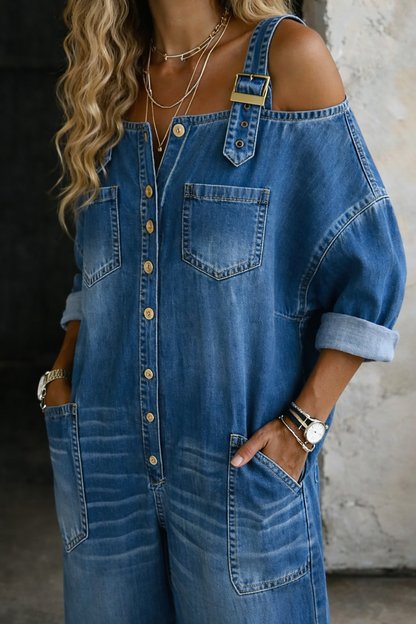 Henriette | Combinaison Denim Souple
