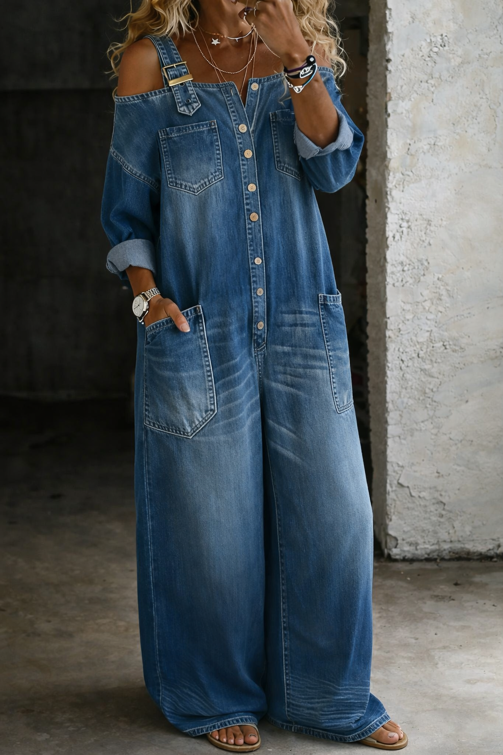 Henriette | Combinaison Denim Souple