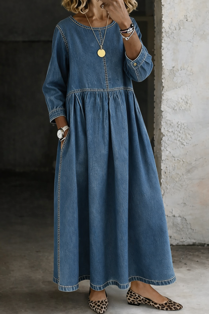 Victorine | Robe Denim Manches