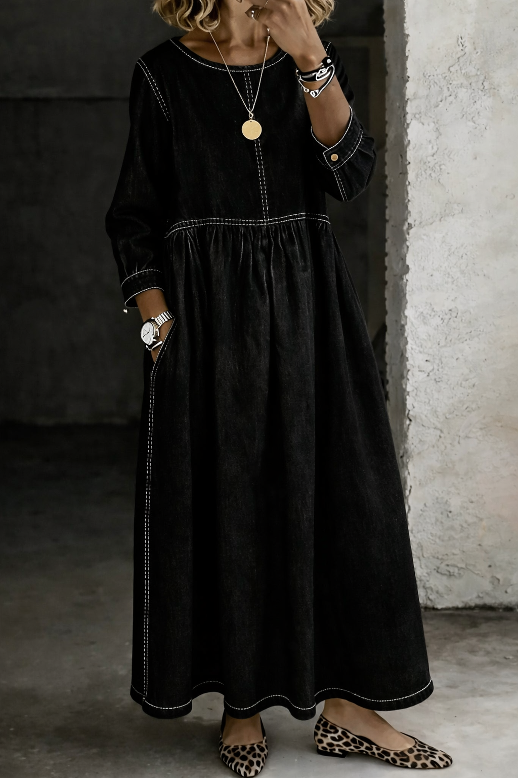 Victorine | Robe Denim Manches