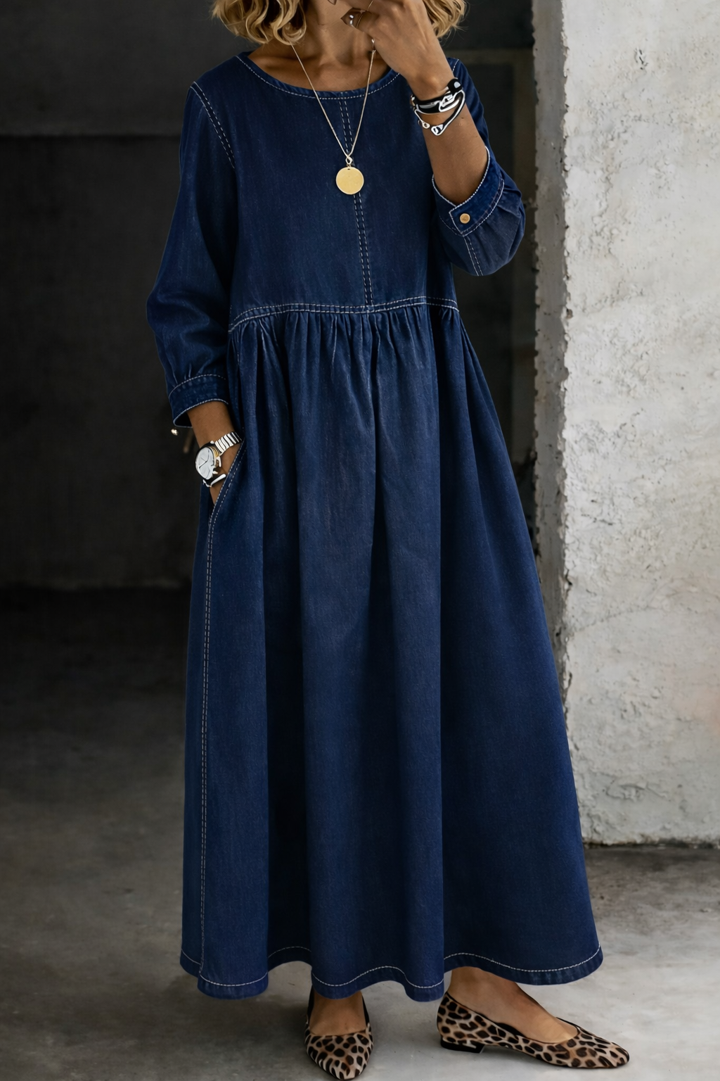 Victorine | Robe Denim Manches