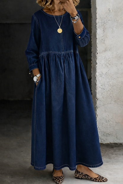 Victorine | Robe Denim Manches