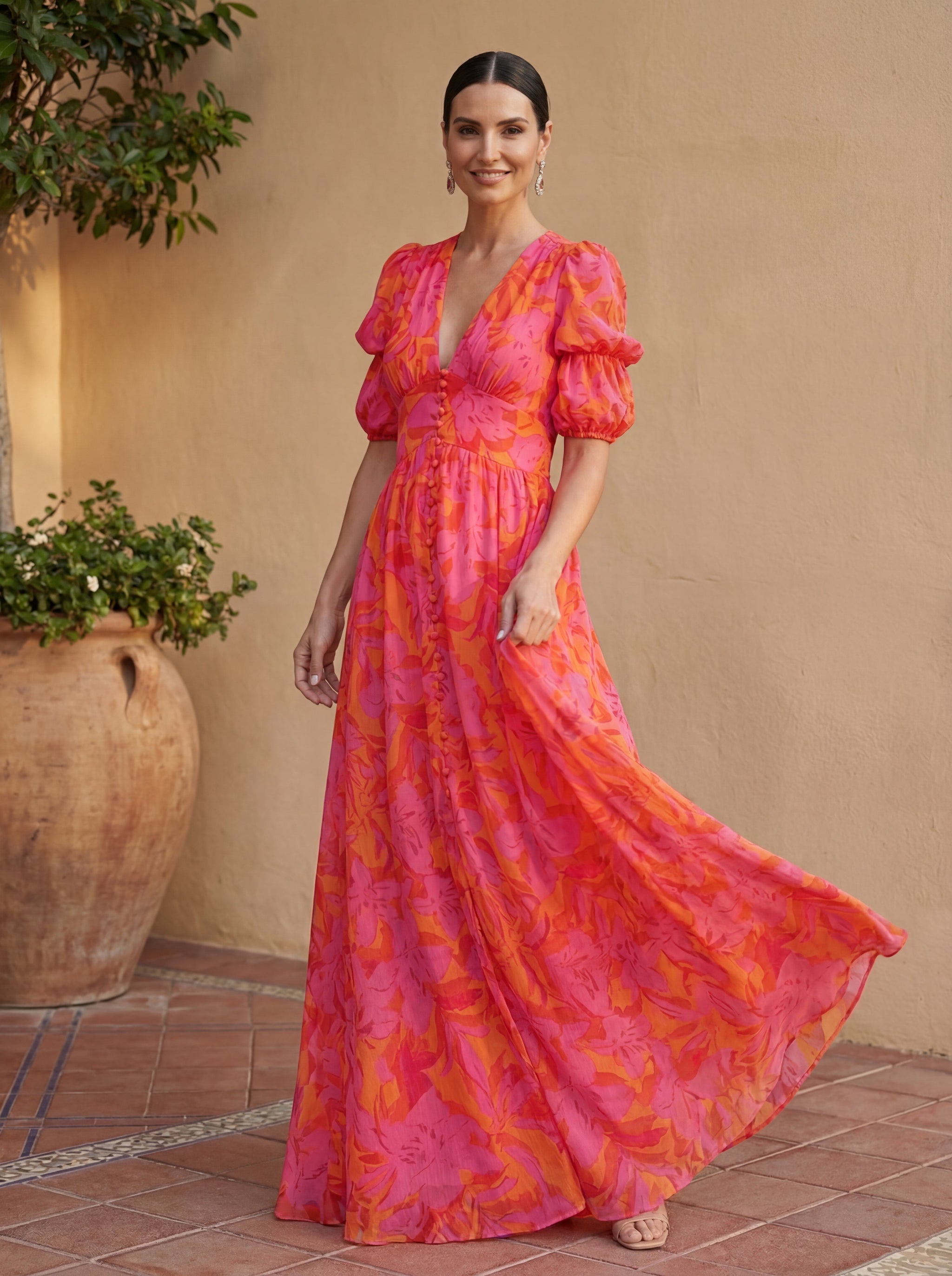 Pauline | Robe fluide colorée