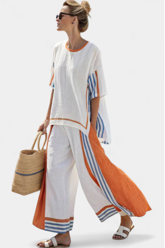 Livia | Ensemble rayé chic