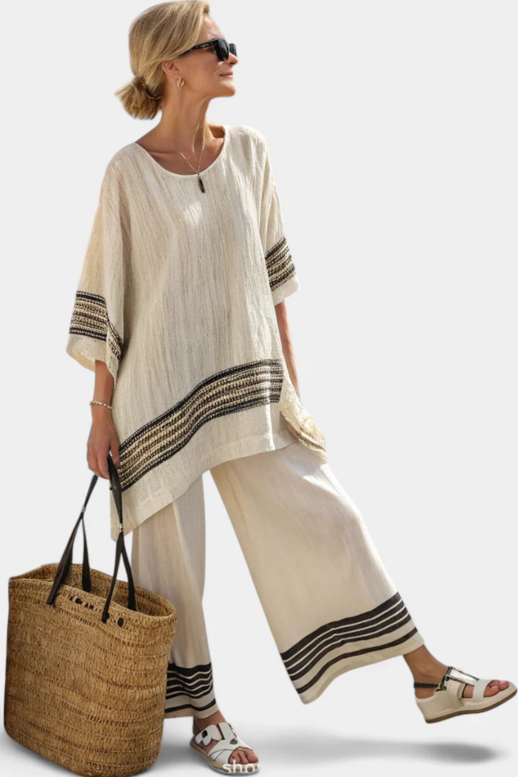 Livia | Ensemble rayé chic