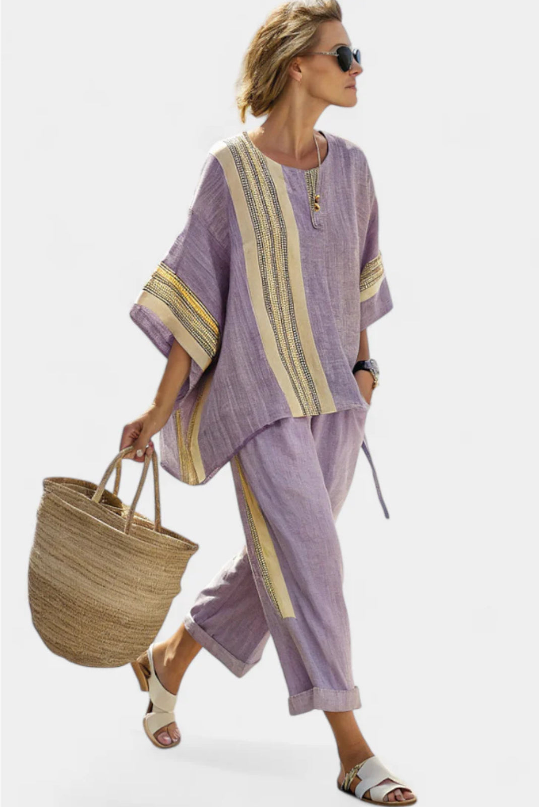 Livia | Ensemble rayé chic