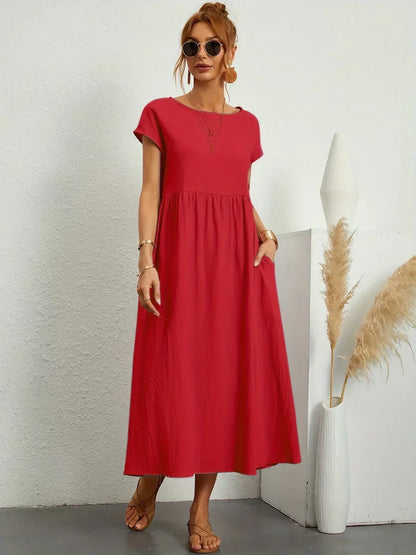 Céleste | Robe midi vaporeuse