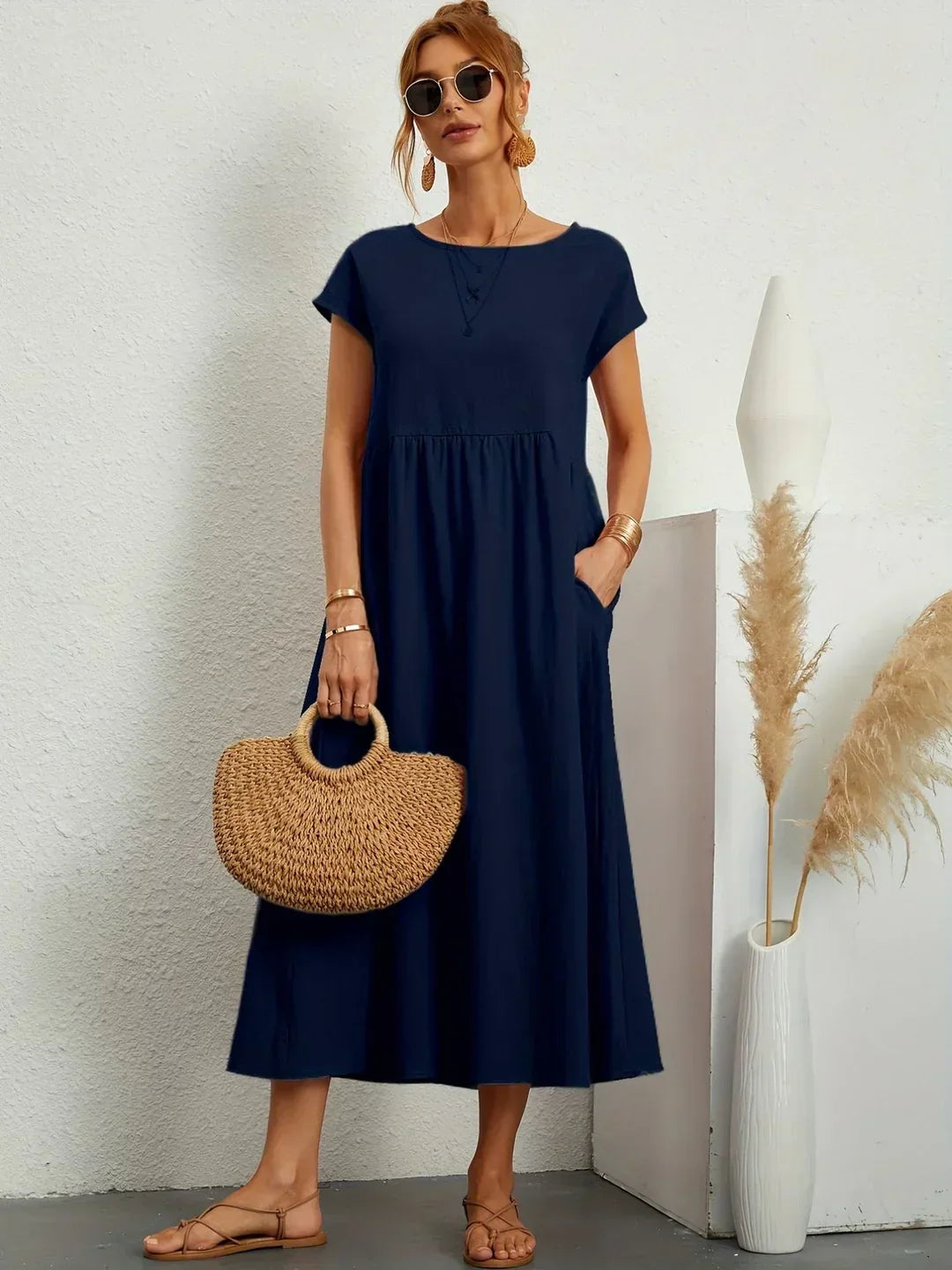 Céleste | Robe midi vaporeuse