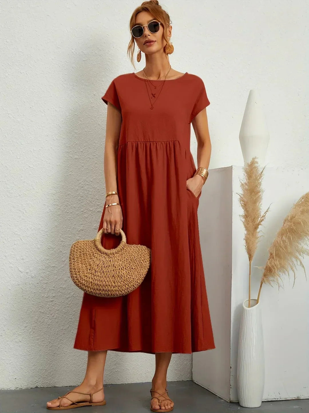 Céleste | Robe midi vaporeuse