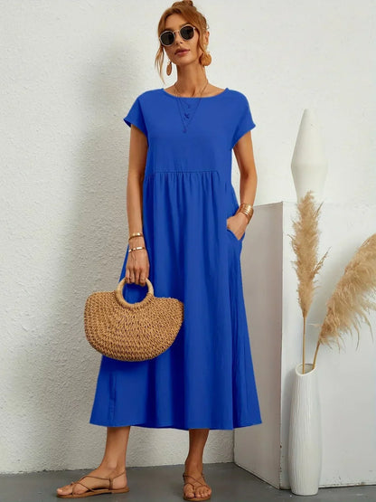 Céleste | Robe midi vaporeuse