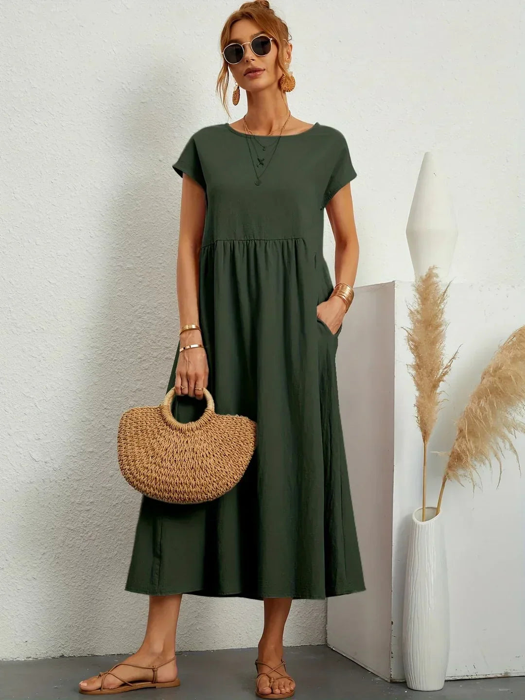 Céleste | Robe midi vaporeuse